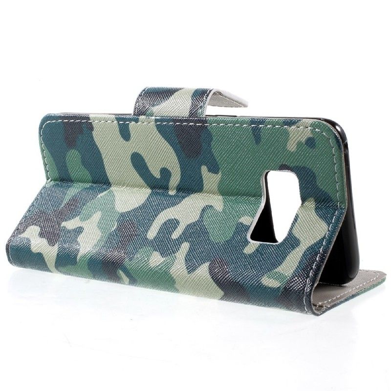 Flip Cover Læder Samsung Galaxy S8 Militær Camouflage