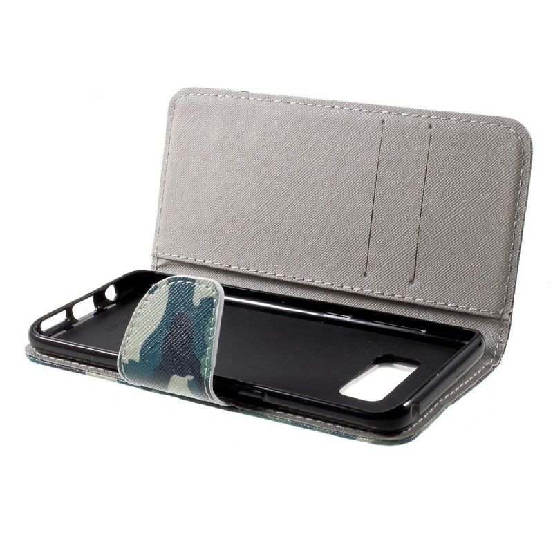 Flip Cover Læder Samsung Galaxy S8 Militær Camouflage