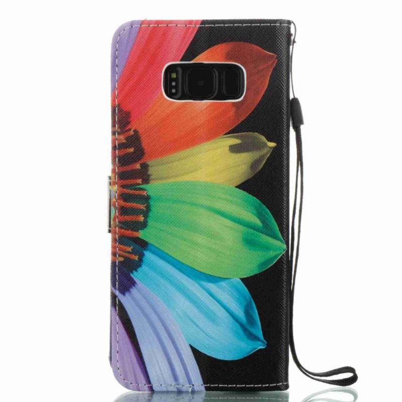 Flip Cover Samsung Galaxy S8 Intens Akvarelblomst