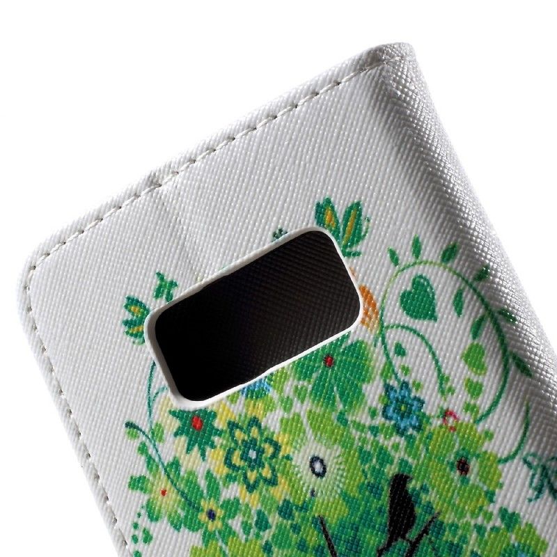 Flip Cover Samsung Galaxy S8 Mobilcover Blomstrende Træ