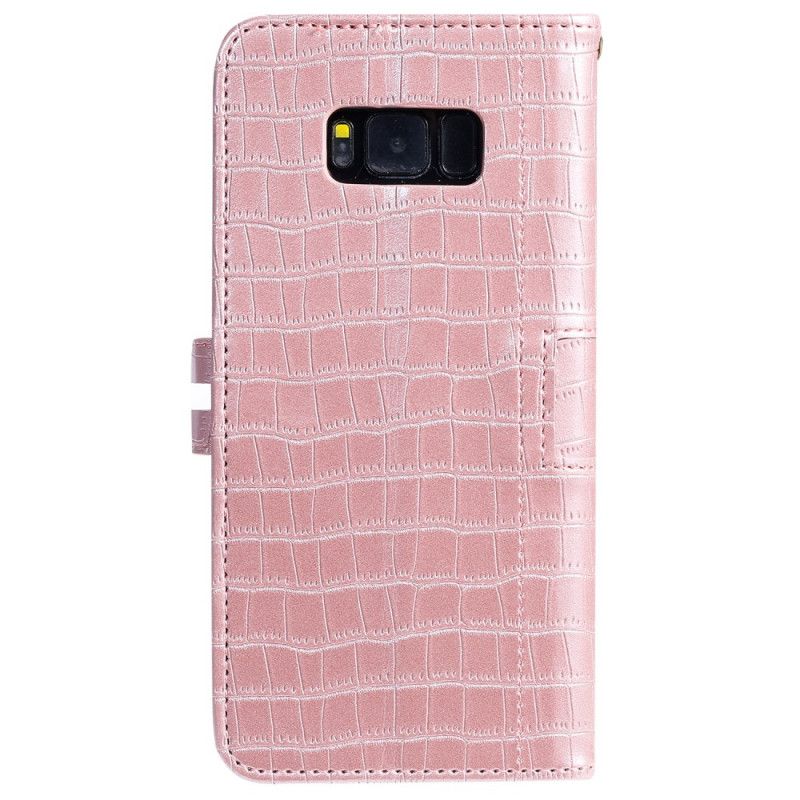 Flip Cover Samsung Galaxy S8 Sort Mobilcover Intens Krokodille