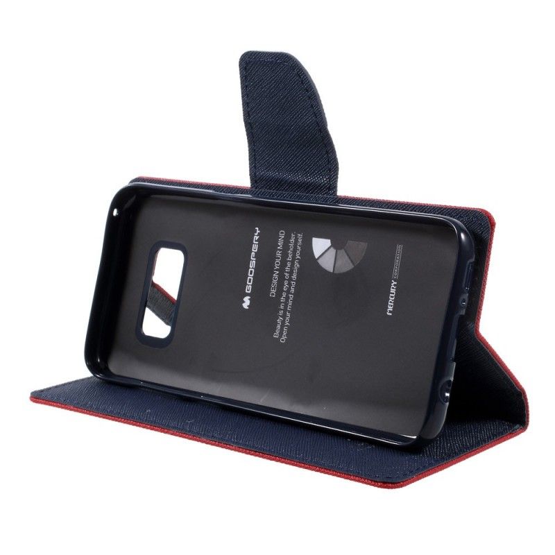 Flip Cover Samsung Galaxy S8 Sort Mobilcover Tofarvet Kviksølv