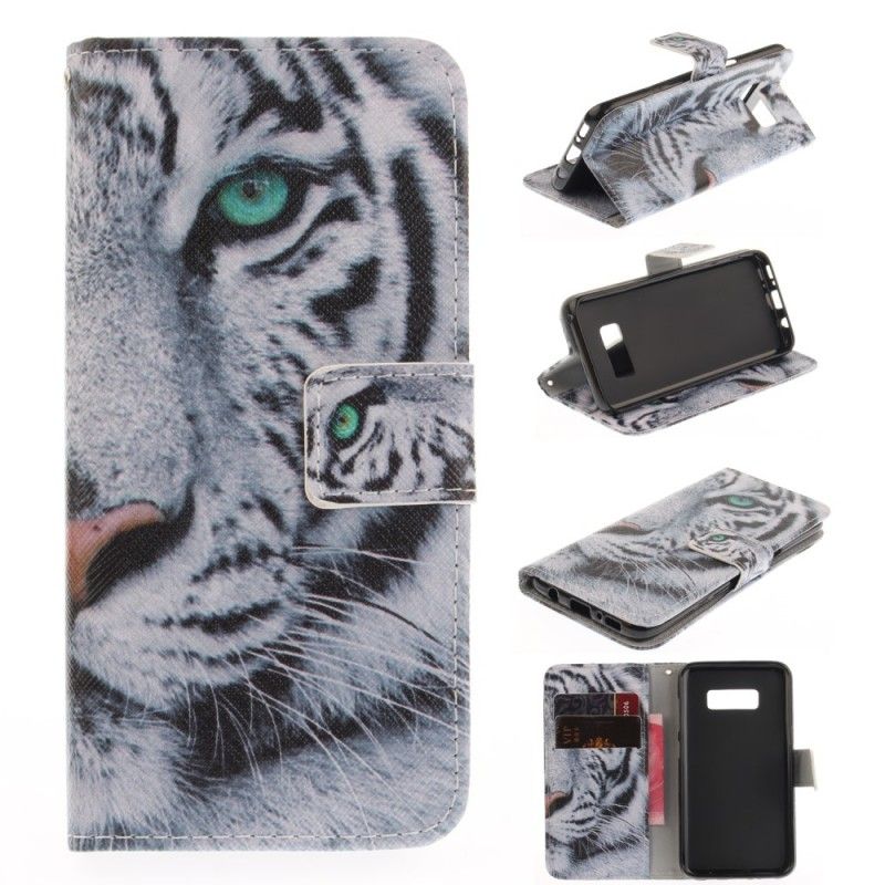 Flip Cover Samsung Galaxy S8 Tiger Ansigt