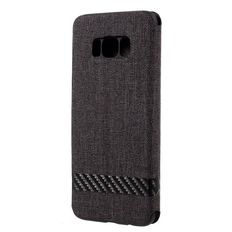 Læder Cover Samsung Galaxy S8 Sort Lærred