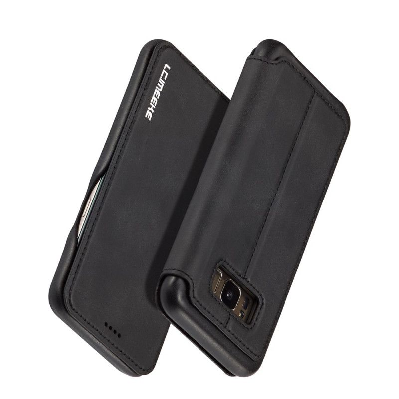 Læder Cover Samsung Galaxy S8 Sort Lc.Imeeke Lædereffekt Original