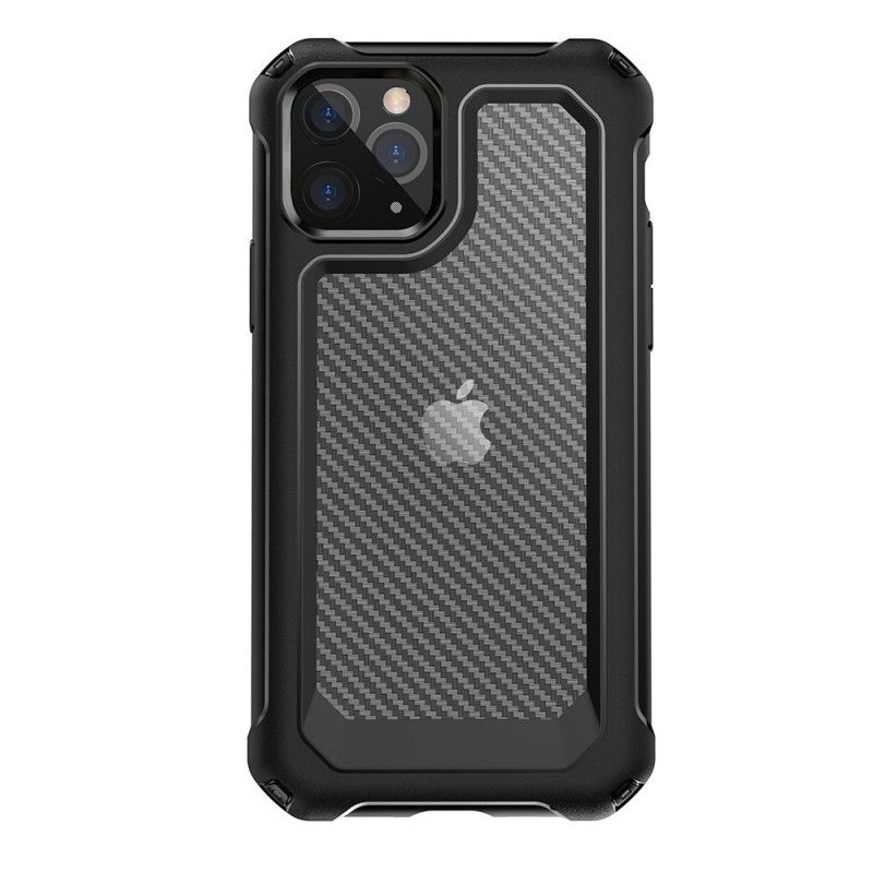 Cover for iPhone 11 Pro Sort Gennemsigtig Kulfibertekstur