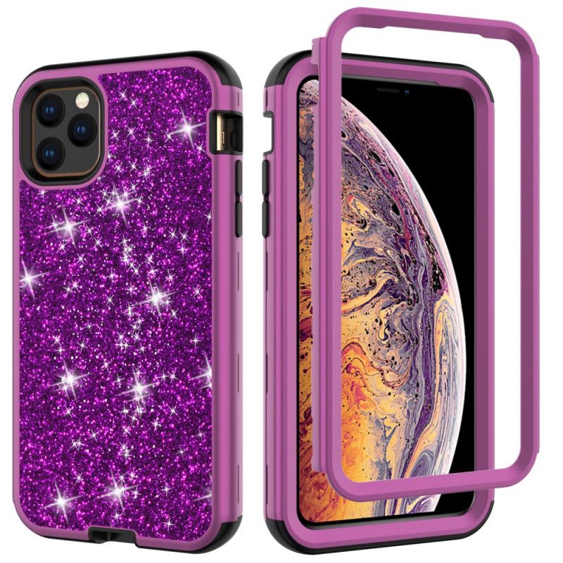 Cover for iPhone 11 Pro Sort Hybrid Glitter