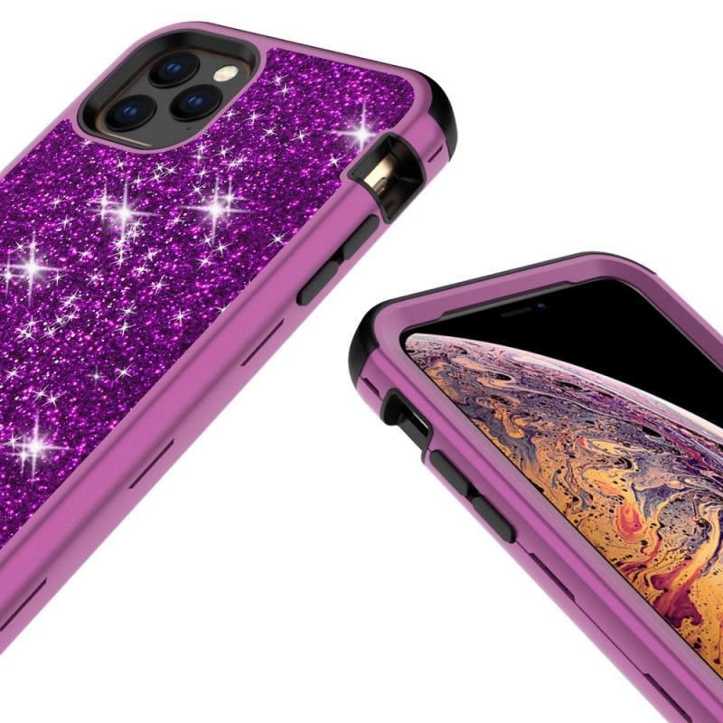 Cover for iPhone 11 Pro Sort Hybrid Glitter