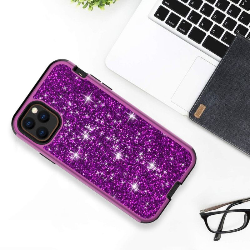 Cover for iPhone 11 Pro Sort Hybrid Glitter