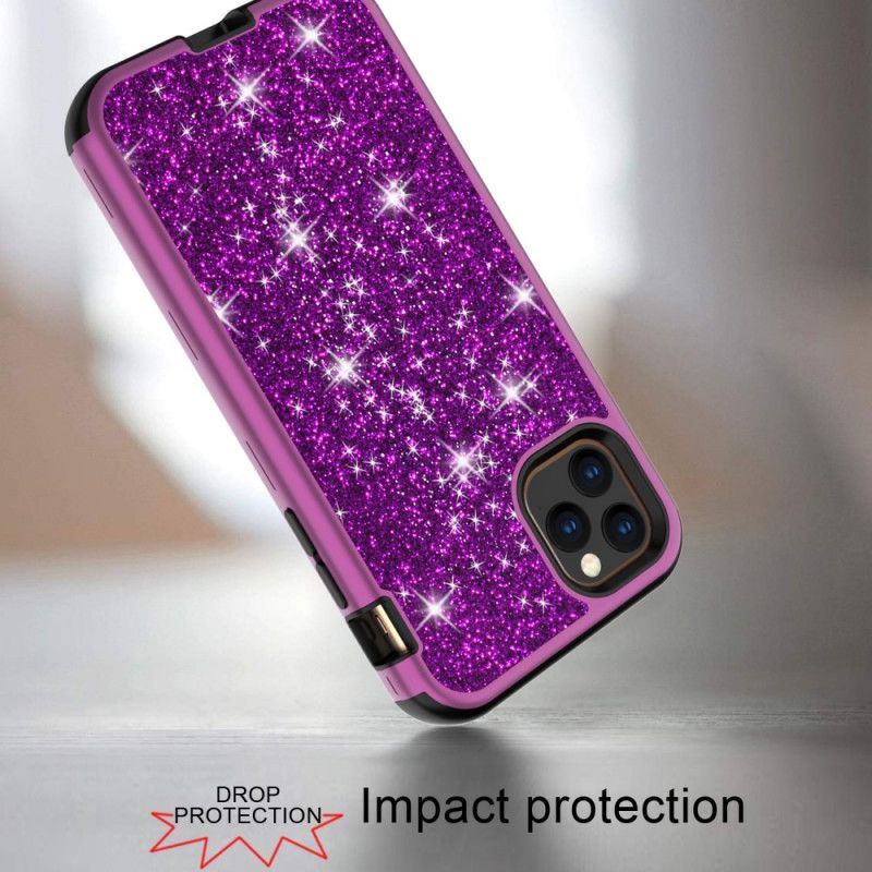 Cover for iPhone 11 Pro Sort Hybrid Glitter