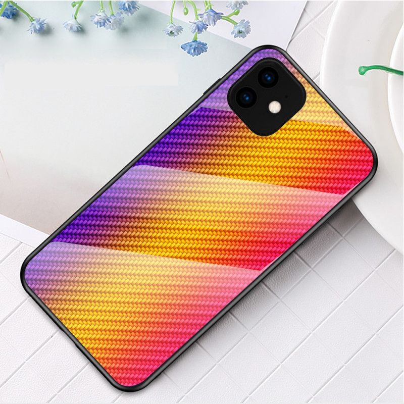 Cover for iPhone 11 Pro Sort Kulfiber Hærdet Glas