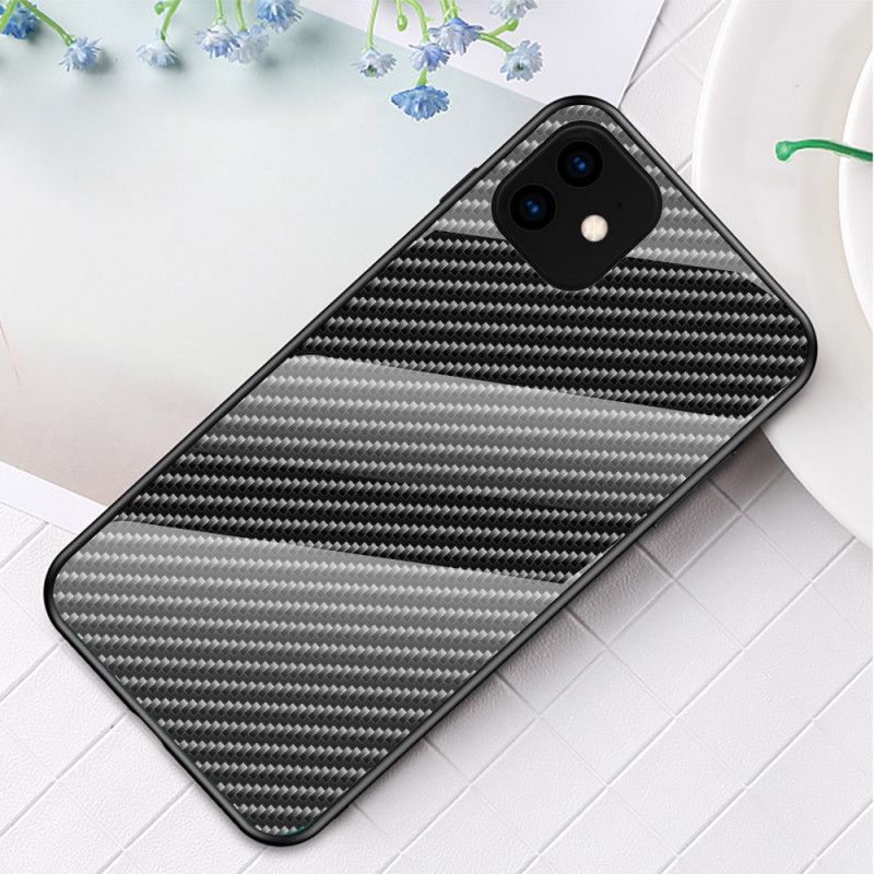 Cover for iPhone 11 Pro Sort Kulfiber Hærdet Glas