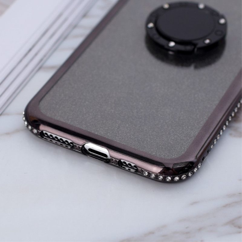 Cover for iPhone 11 Pro Sort Pailletter Og Diamanter Ringer