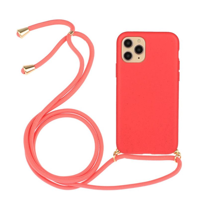 Cover for iPhone 11 Pro Sort Silikone Og Farvet Ledning