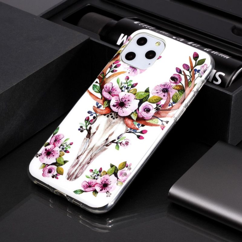 Cover iPhone 11 Pro Fluorescerende Blomstret Elg