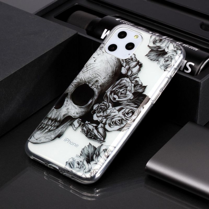 Cover iPhone 11 Pro Gennemsigtig Blomstret Kranium Beskyttelse