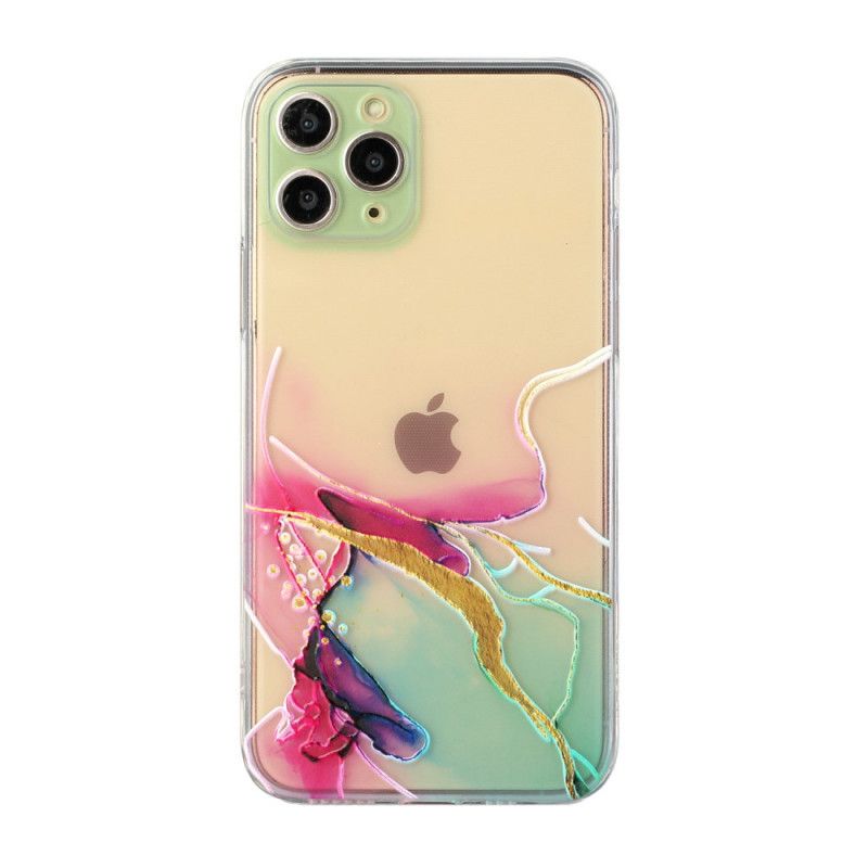 Cover iPhone 11 Pro Hvid Kunstnerisk Fleksibel Silikone