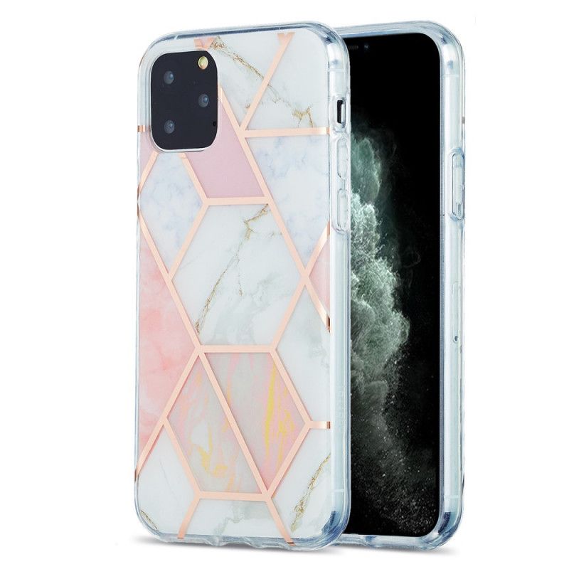 Cover iPhone 11 Pro Lyserød Prangende Geometrisk Marmor Beskyttelse