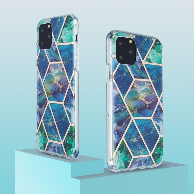 Cover iPhone 11 Pro Lyserød Prangende Geometrisk Marmor Beskyttelse