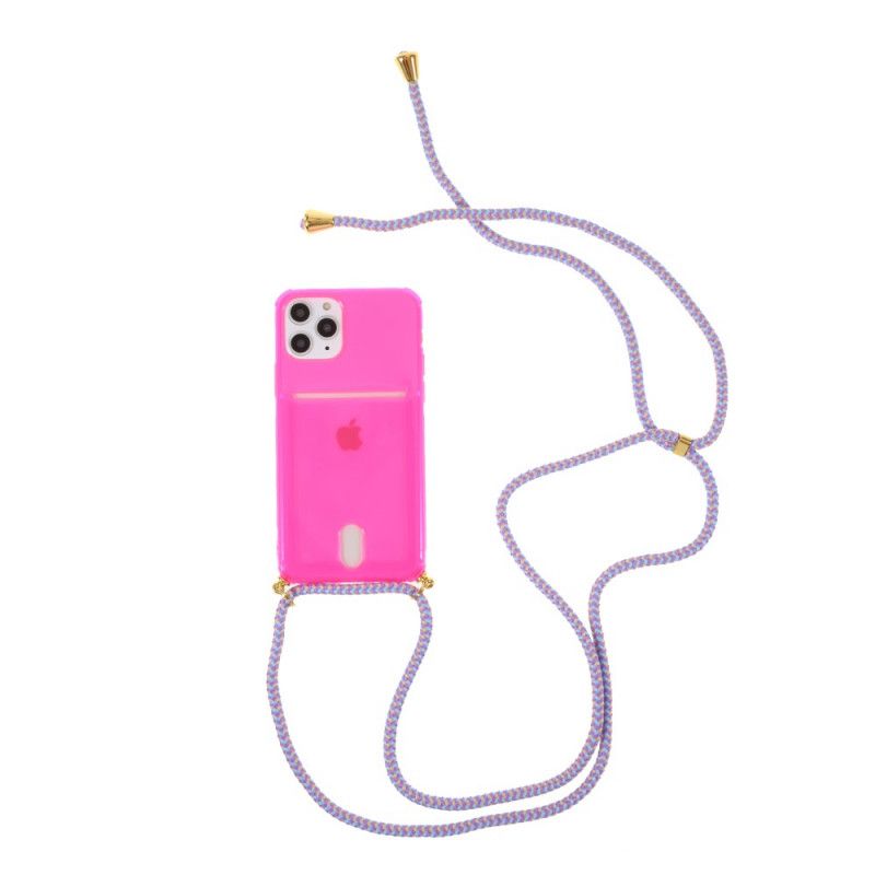 Cover iPhone 11 Pro Magenta Ledning Med Kortholder