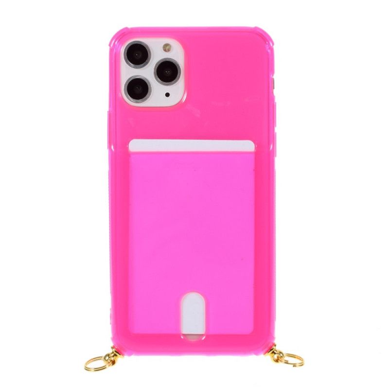 Cover iPhone 11 Pro Magenta Ledning Med Kortholder