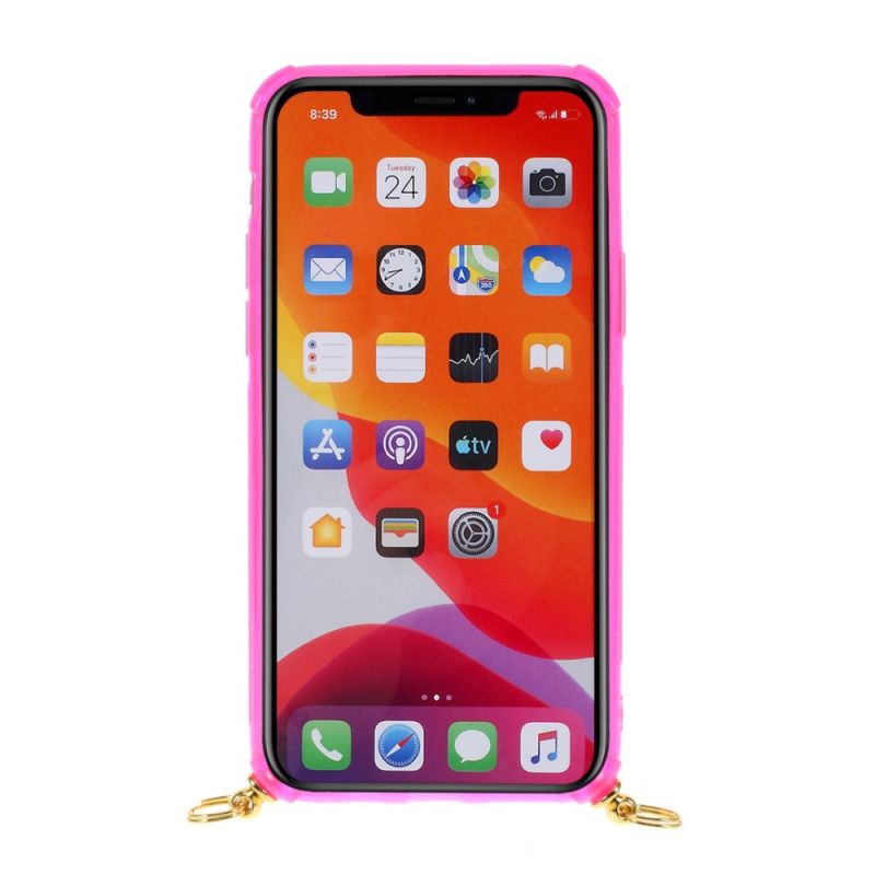 Cover iPhone 11 Pro Magenta Ledning Med Kortholder