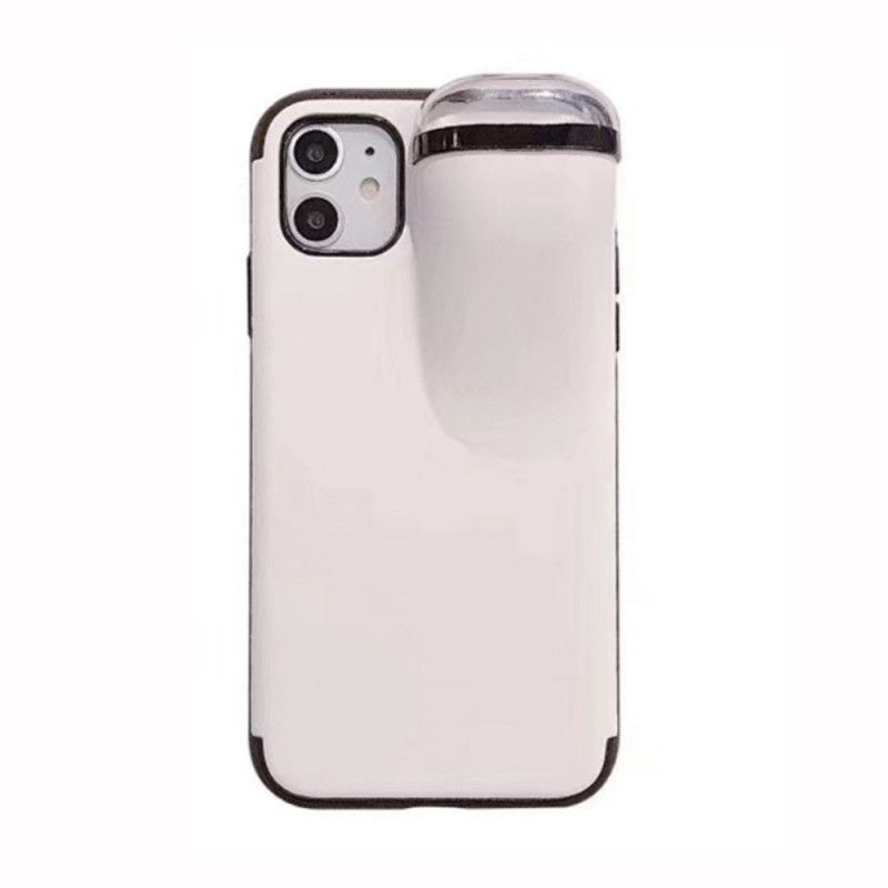 Cover iPhone 11 Pro Sort 2-I-1 Airpods Taske Beskyttelse