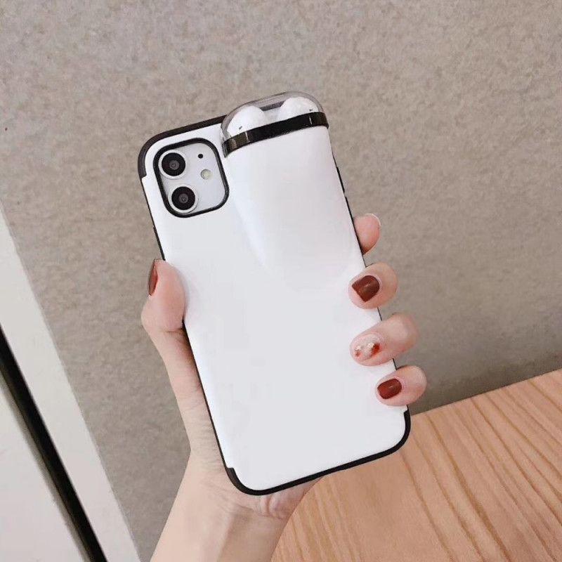 Cover iPhone 11 Pro Sort 2-I-1 Airpods Taske Beskyttelse