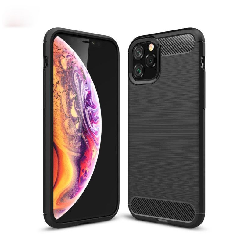 Cover iPhone 11 Pro Sort Børstet Kulfiber Beskyttelse