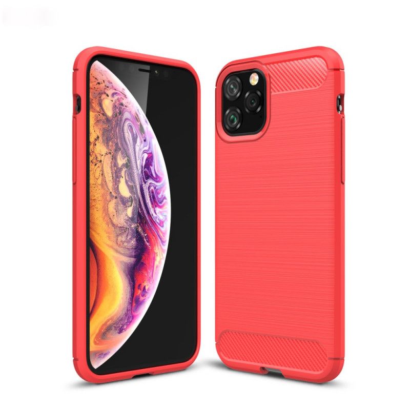 Cover iPhone 11 Pro Sort Børstet Kulfiber Beskyttelse