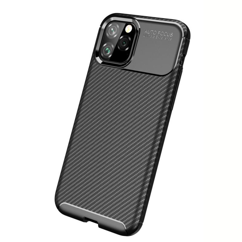 Cover iPhone 11 Pro Sort Fleksibel Kulfibertekstur