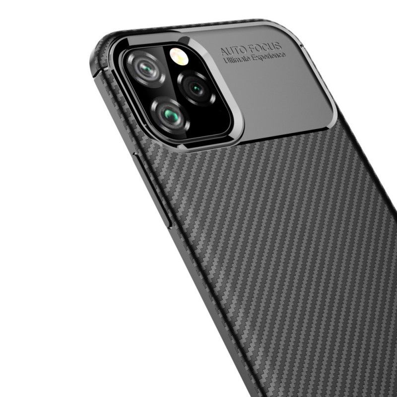 Cover iPhone 11 Pro Sort Fleksibel Kulfibertekstur