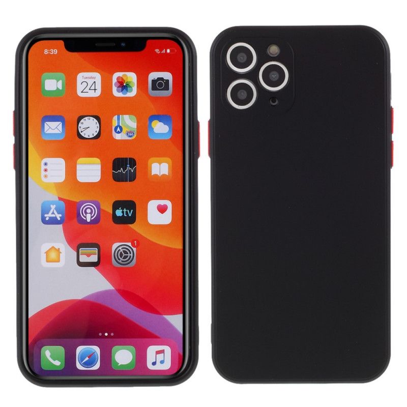 Cover iPhone 11 Pro Sort Fleksible Silikonefarvede Knapper