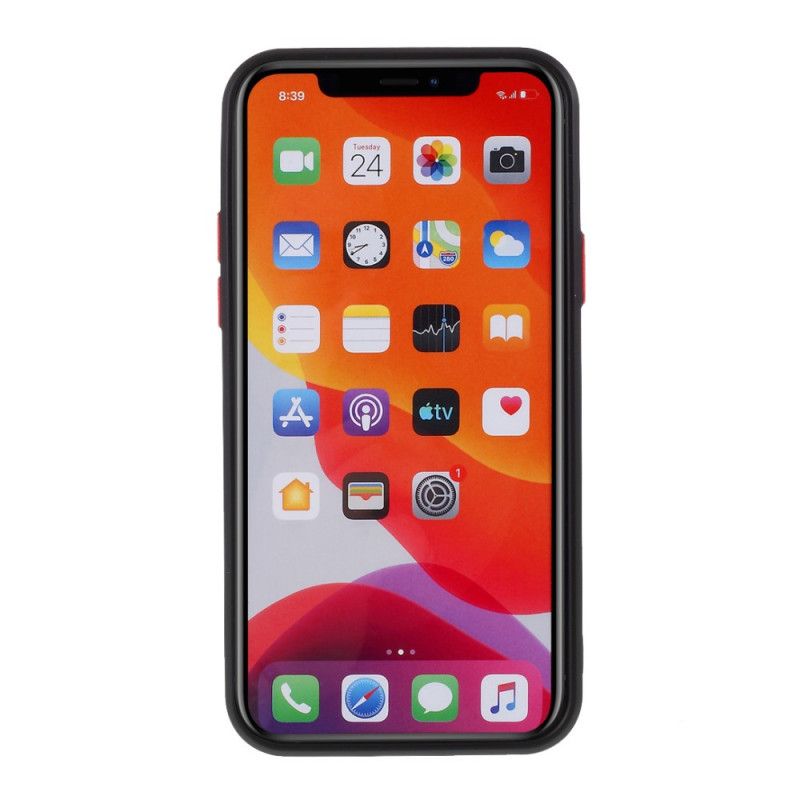 Cover iPhone 11 Pro Sort Fleksible Silikonefarvede Knapper