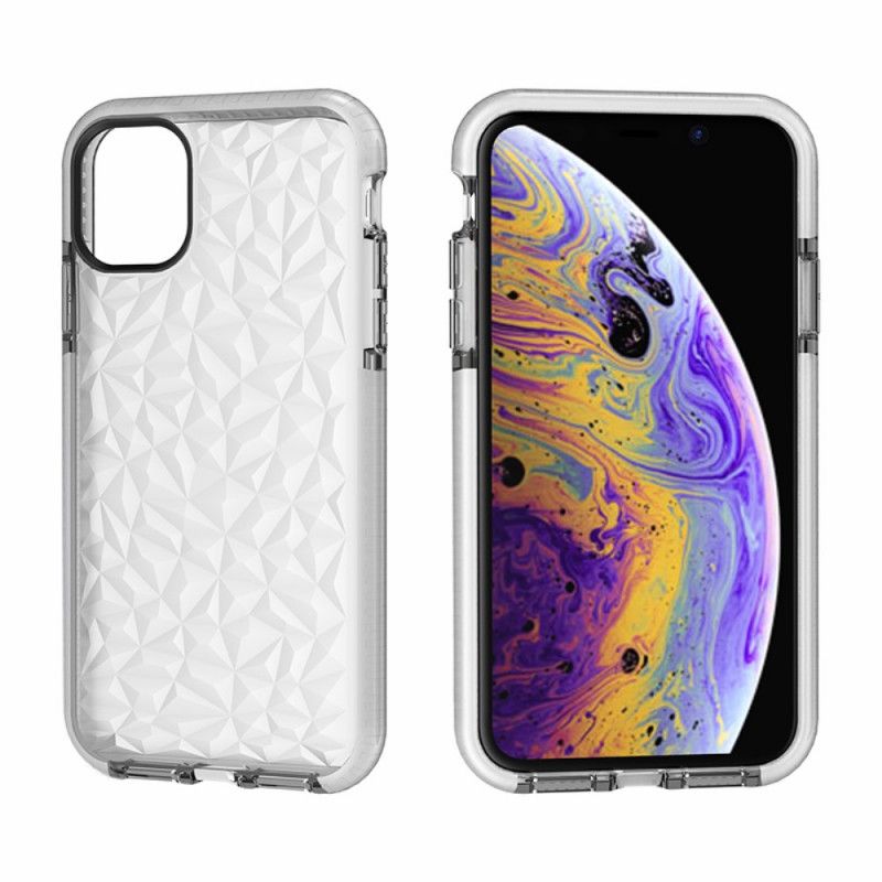 Cover iPhone 11 Pro Sort Gennemsigtig Diamanttekstur