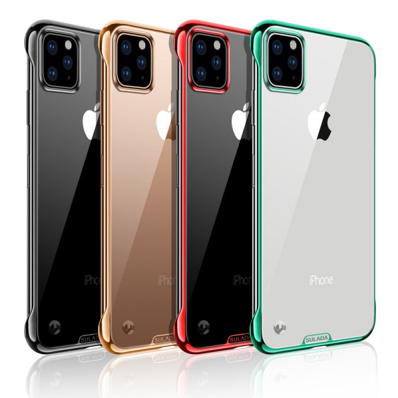 Cover iPhone 11 Pro Sort Gennemsigtig Sulada- Og Metaleffekt