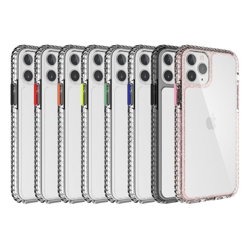 Cover iPhone 11 Pro Sort Gennemsigtige Strukturerede Kanter Beskyttelse