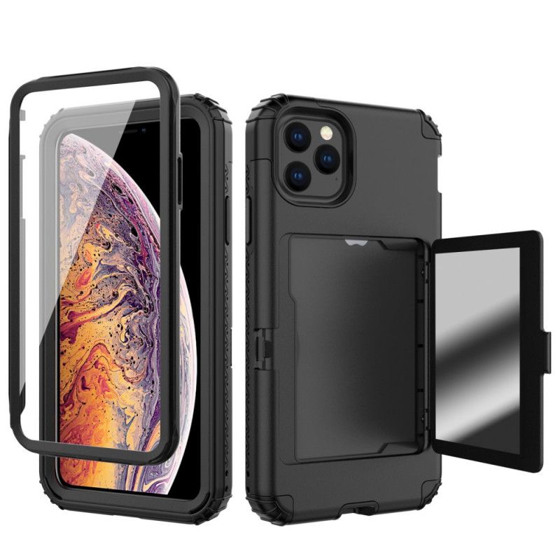 Cover iPhone 11 Pro Sort Hybrid Kortholder Og Spejl