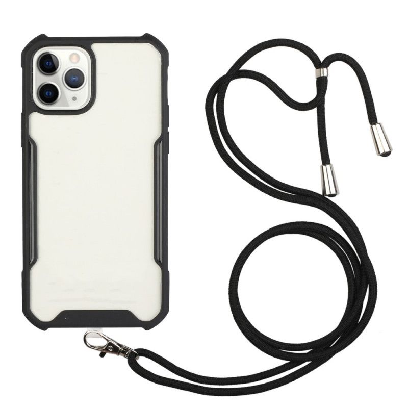 Cover iPhone 11 Pro Sort Hybrid Med Farvet Ledning Original