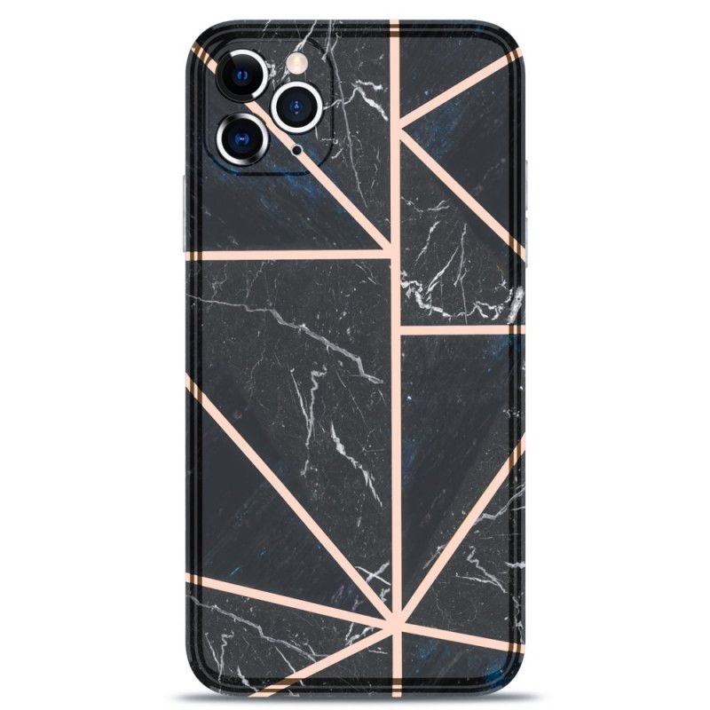 Cover iPhone 11 Pro Sort Marmor Prangende Geometri