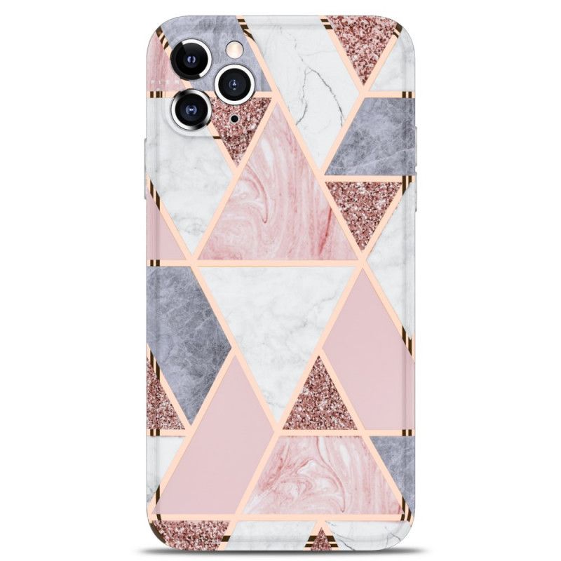 Cover iPhone 11 Pro Sort Marmor Prangende Geometri