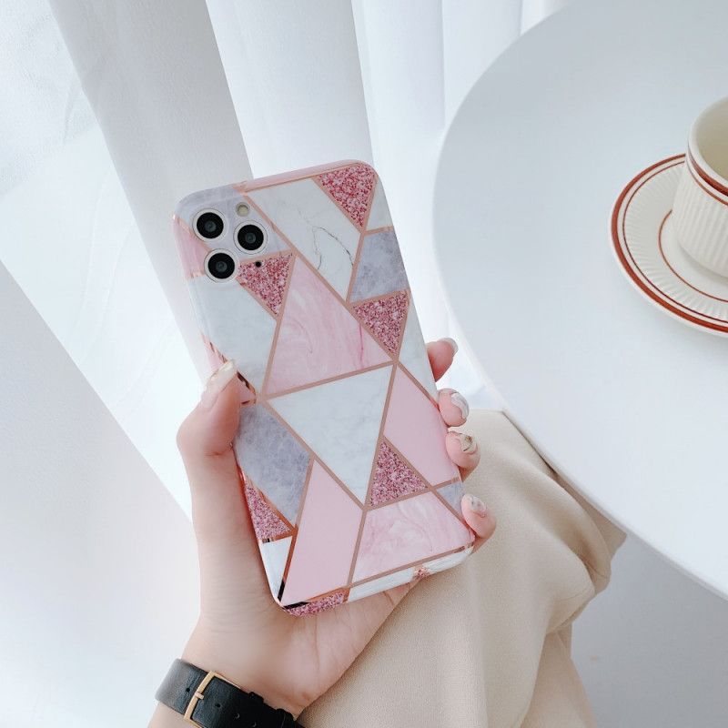 Cover iPhone 11 Pro Sort Marmor Prangende Geometri