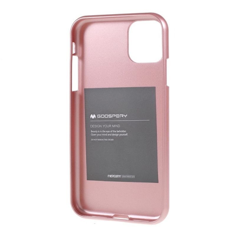 Cover iPhone 11 Pro Sort Metaleffekt I Gelé Kviksølvstik