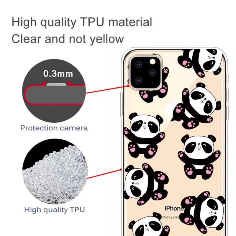 Cover iPhone 11 Pro Top Sjove Pandaer Beskyttelse