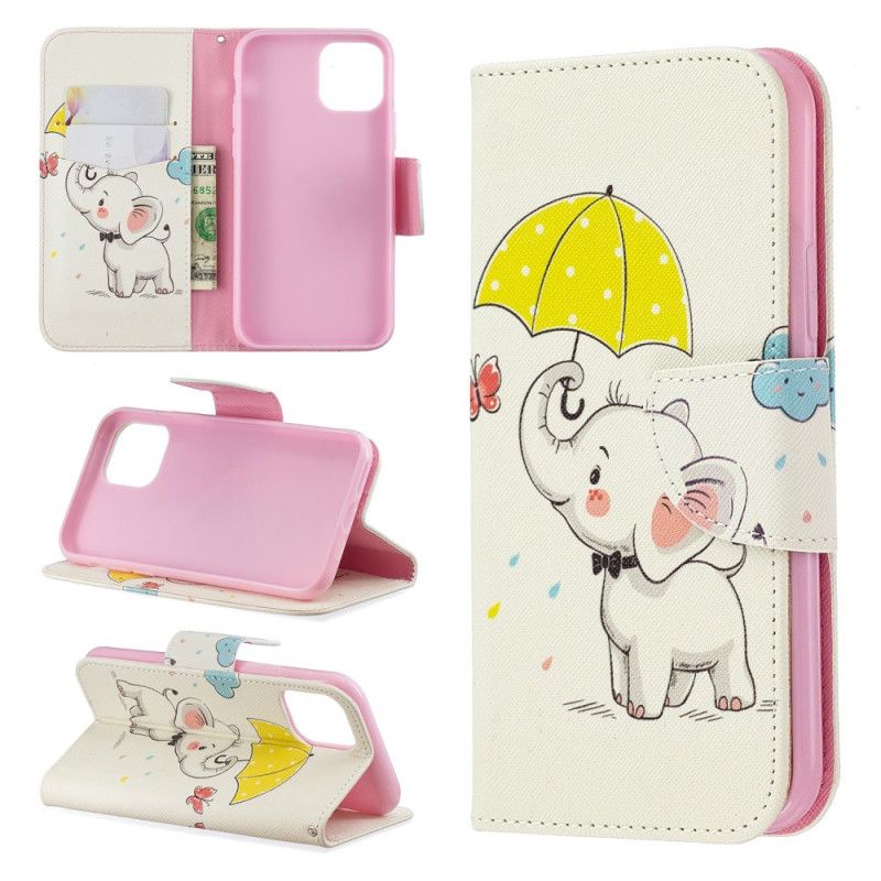 Flip Cover iPhone 11 Pro Mobilcover Baby Elefant