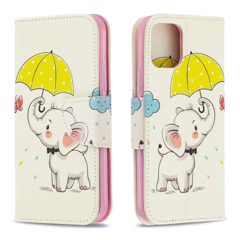 Flip Cover iPhone 11 Pro Mobilcover Baby Elefant