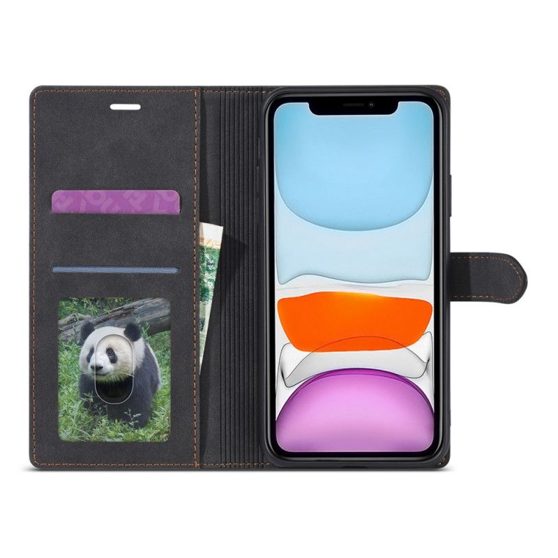 Flip Cover iPhone 11 Pro Sort Mobilcover Forwenw Imiteret Læder