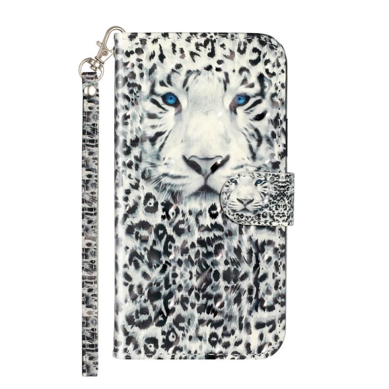 Flip Cover iPhone 11 Pro Sort Tigerlys Pletter Med Rem