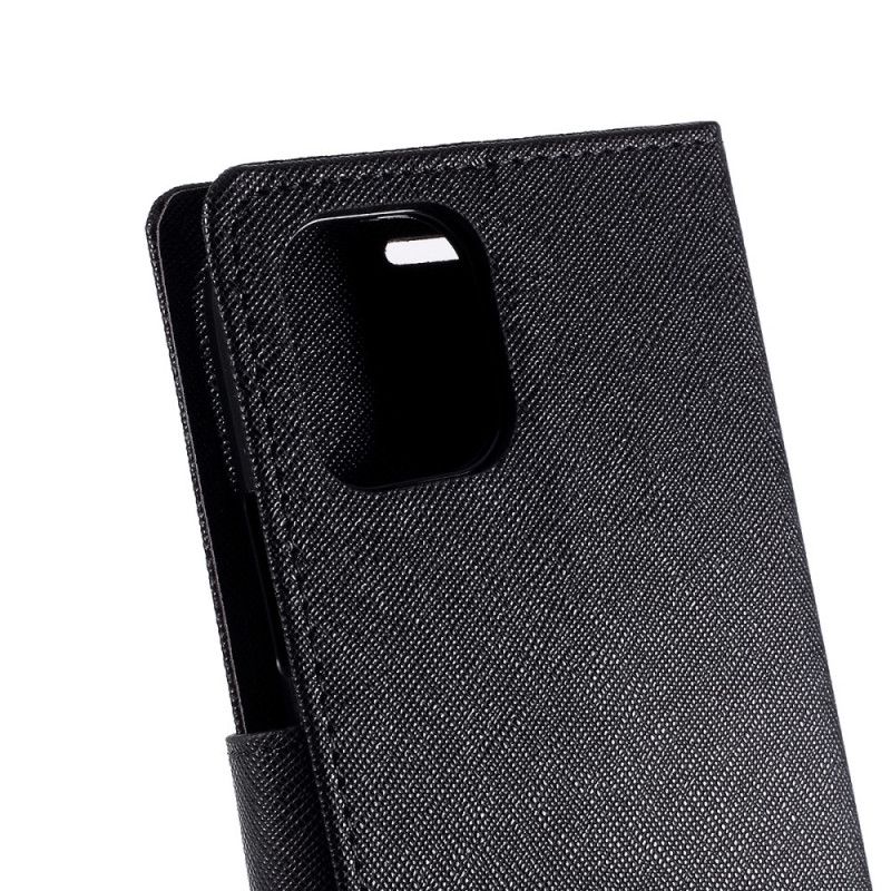 Flip Cover iPhone 11 Pro Sort Tofarvet Kviksølv