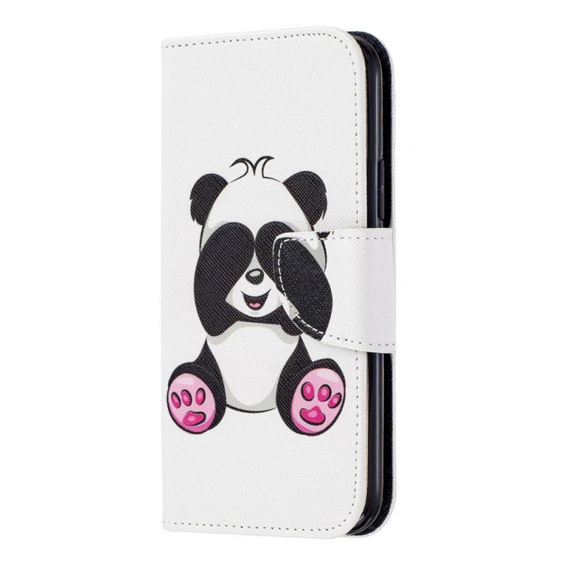 Flip Cover Læder for iPhone 11 Pro Sjov Panda